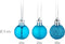 Kerstballen set van 96 - kunststof - 3 cm - mat - glanzend - glitters - petrol (set van 96)
