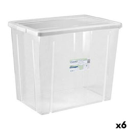 Opbergbak met Deksel Tontarelli Linea box 80 L 59 x 39 x 48 cm (6 Stuks)