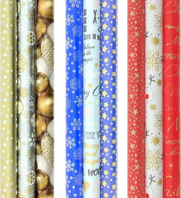 CHRISTMAS COMPLETE cadeaupapier - Kerstpapier 3 meter x 70 cm - 9 rollen multikleur