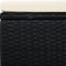 vidaXL - Voetenbank/poef - zwart - 53x53x30 - cm - poly - rattan