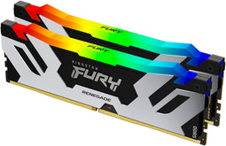 Kingston FURY Renegade DDR5 RGB - Geheugen 48GB 7200MT/s - Zwart/Zilver (2x 24GB)