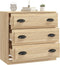 vidaXL - Dressoir - 70x35,5x67,5 - cm - bewerkt - hout - sonoma - eikenkleurig