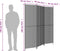 vidaXL - Kamerscherm - 3 - panelen - poly - rattan - beige