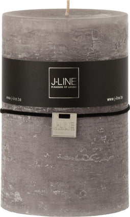 J-Line cilinderkaars - donkergrijs - 110U - XL - 6 stuks