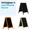 BRASQ Krijtstoepbord - Dubbelzijdig - Weerbestendig - Blank 75x135 CM
