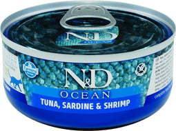 Farmina N&D Kat Ocean Tonijn, Sardines & Garnalen Adult 80 gram