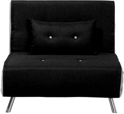 FARRIS - Slaapbank 1-zit - Zwart - Polyester