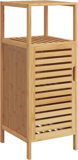 vidaXL - Badkamerkastje - met - schap - 36x33x87 - cm - bamboe