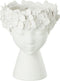 J-Line bloempot Kop - polyresin - wit - large - Ø 21 cm