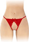Fashion Secret Sandra - Erotische String met Open Kruis - Rood - One Size
