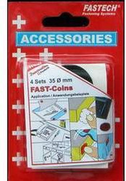 FASTECH® 684-330 Klittenband punten Om vast te plakken Hotmelt Haak- en lusdeel (Ø) 47 mm Zwart 4 paar