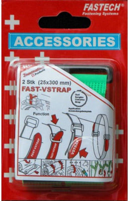 FASTECH® 688-656 Klittenband Met riem Haak- en lusdeel (l x b) 300 mm x 25 mm Groen 2 stuk(s)