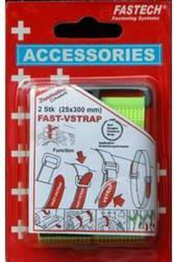FASTECH® 688-777 Klittenband Met riem Haak- en lusdeel (l x b) 300 mm x 25 mm Geel 2 stuk(s)