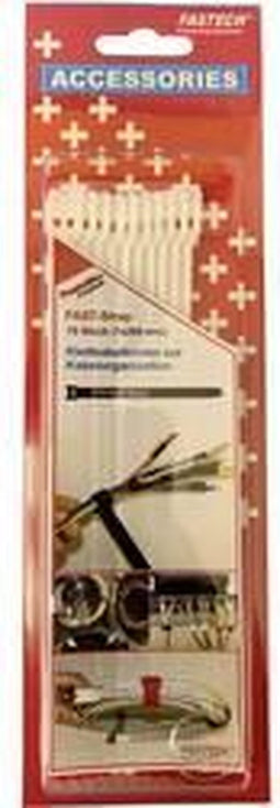 FASTECH® 801-010C Klittenband kabelbinder Om te bundelen Haak- en lusdeel (l x b) 200 mm x 7 mm Wit 10 stuk(s)