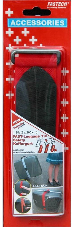 FASTECH® 922-1339 Klittenband kofferband Met riem Haak- en lusdeel (l x b) 2000 mm x 50 mm Rood 1 stuk(s)