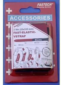 FASTECH® 924-330C Klittenband Met riem Haak- en lusdeel (l x b) 335 mm x 25 mm Zwart, Rood 2 stuk(s)