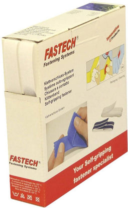 FASTECH® B16-STD000010 Klittenband Om op te naaien Haak- en lusdeel (l x b) 10 m x 16 mm Wit 10 m