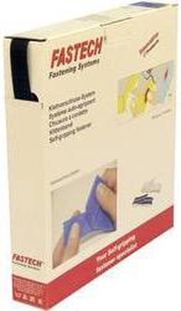 FASTECH® B20-SKL-H-999925 Klittenband Om vast te plakken Hotmelt Haakdeel (l x b) 25 m x 20 mm Zwart 25 m