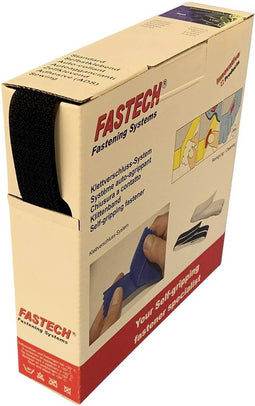 FASTECH® B25-OMNI-999910 Klittenband Om op te naaien, Om te bundelen Haak- en lusdeel (l x b) 10 m x 25 mm Zwart 10 m