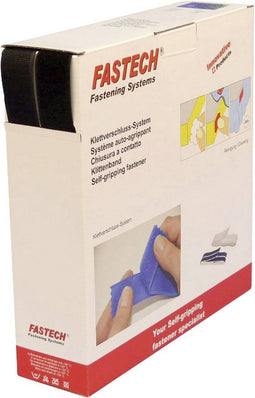 FASTECH® B30-STD-HL999925 Klittenband Om op te naaien Haak- en lusdeel (l x b) 25 m x 30 mm Zwart 25 m