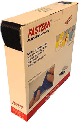 FASTECH® B50SKL01E999925 Klittenband Om vast te plakken Hotmelt Haakdeel, Extra sterk (l x b) 25000 mm x 50 mm Zwart 25