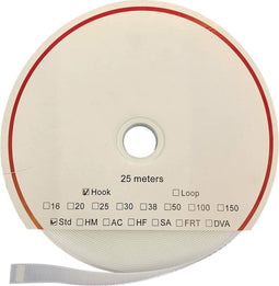 FASTECH® T0102000000325 Klittenband Om vast te plakken Hotmelt Haakdeel (l x b) 25000 mm x 20 mm Wit 25 m
