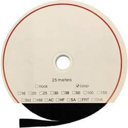 FASTECH® T0202099990125 Klittenband Om op te naaien Lusdeel (l x b) 25000 mm x 20 mm Zwart 25 m