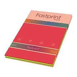 Fastprint - Kopieerpapier fastprint a4 80gr neon assorti | 10 stuks