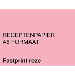 Fastprint - Receptpapier fastprint a6 80gr roze