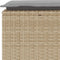 vidaXL - Tuinbank - met - kussen - 110x40x44 - cm - poly - rattan - beige