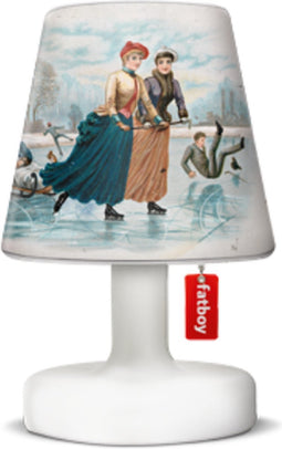 Fatboy Edison the petit + Lampenkapje - Tafellamp Oplaadbaar - Nachtkastje lamp - Kampeerlamp - Wit - Dimbaar en Draadloos