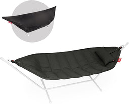 Fatboy - Headdemock - Superb - Deluxe - Hangmat - Donker Grijs Incl. Kussen en Beschermhoes - Wit Frame