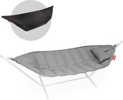 Fatboy - Headdemock Superb - Deluxe - Hangmat Steen Grijs Incl. Kussen en Beschermhoes - Wit Frame