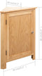 vidaXL - Hoekkast - 59x45x80 - cm - massief - eikenhout