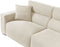 FAUSKAN - Driezitsbank - Lichtbeige - Polyester