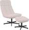 Fauteuil Aiden + Hocker - Bouclé - Naturel