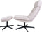 Fauteuil Aiden + Hocker - Bouclé - Naturel