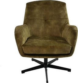 Fauteuil Cleveland - 75x73x88 - Groen/zwart - Adore/metaal