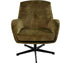 Fauteuil Cleveland - 75x73x88 - Groen/zwart - Adore/metaal