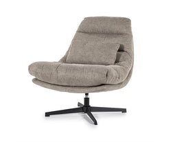Fauteuil Cooper met kussen - Bruin Houston | Eleonora
