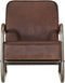 Fauteuil echt leer bruin