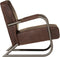 Fauteuil echt leer bruin