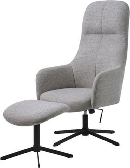Fauteuil Manning met voetenbank - Naturel