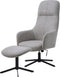 Fauteuil Manning met voetenbank - Naturel