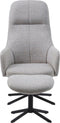 Fauteuil Manning met voetenbank - Naturel