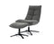 Fauteuil Marcus met voetenbank | Eleonora| Antraciet + GRATIS 5 jaar Vlekkenservice!