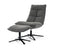 Fauteuil Marcus met voetenbank | Eleonora| Antraciet + GRATIS 5 jaar Vlekkenservice!
