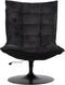 Fauteuil Sam Black van Furnilux - Stof - Met en ronde voet - Verstelbaar en draaibaar - 100% polyester