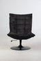 Fauteuil Sam Black van Furnilux - Stof - Met en ronde voet - Verstelbaar en draaibaar - 100% polyester