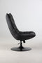 Fauteuil Sam Black van Furnilux - Stof - Met en ronde voet - Verstelbaar en draaibaar - 100% polyester